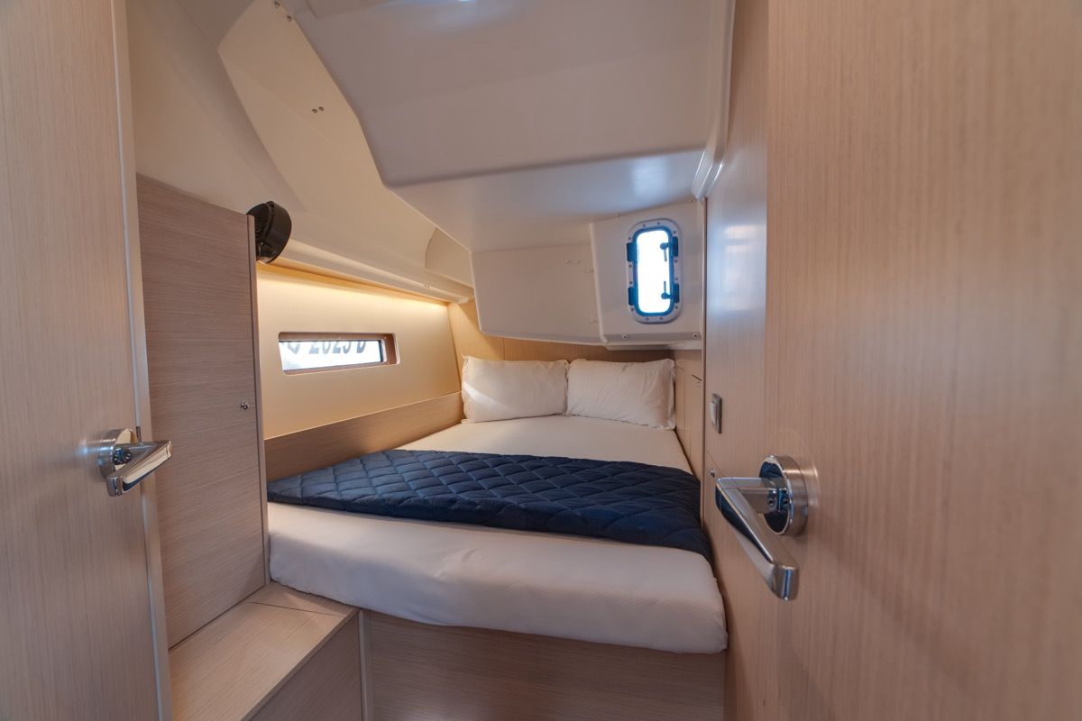 Cabin on Maverick, a Beneteau Oceanis 40.1 sailboat at Olbia, Italy