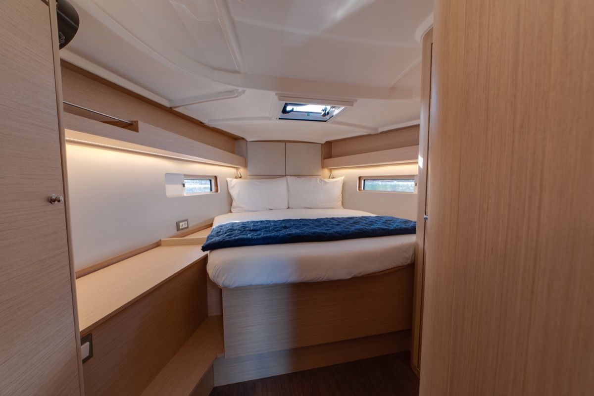 Cabin on Maverick, a Beneteau Oceanis 40.1 sailboat at Olbia, Italy