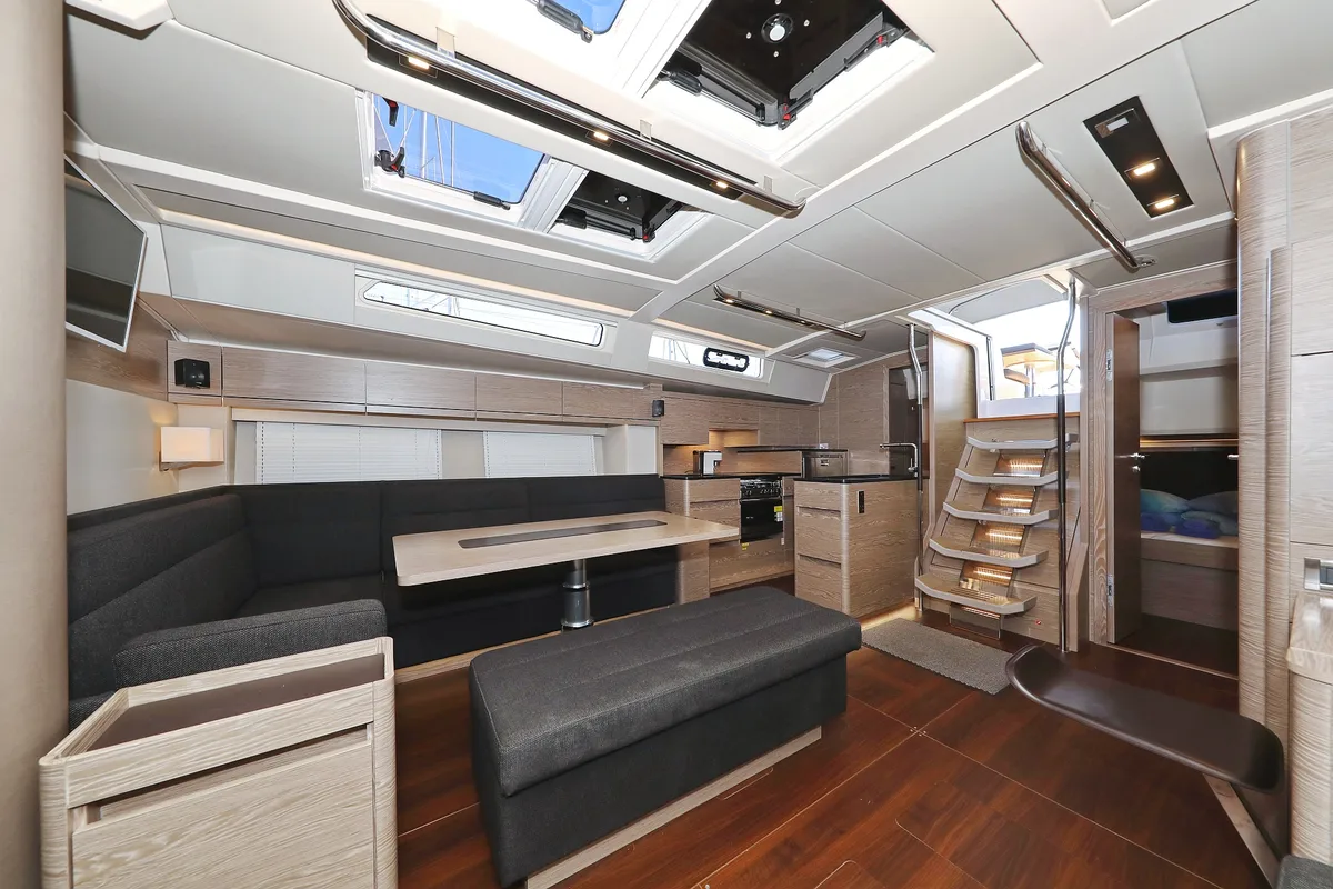 Salon of Simply The Best, a Hanse Yachts Hanse 548 sailboat at Grad Kaštela, Croatia