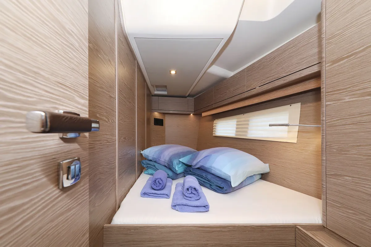 Cabin on Simply The Best, a Hanse Yachts Hanse 548 sailboat at Grad Kaštela, Croatia