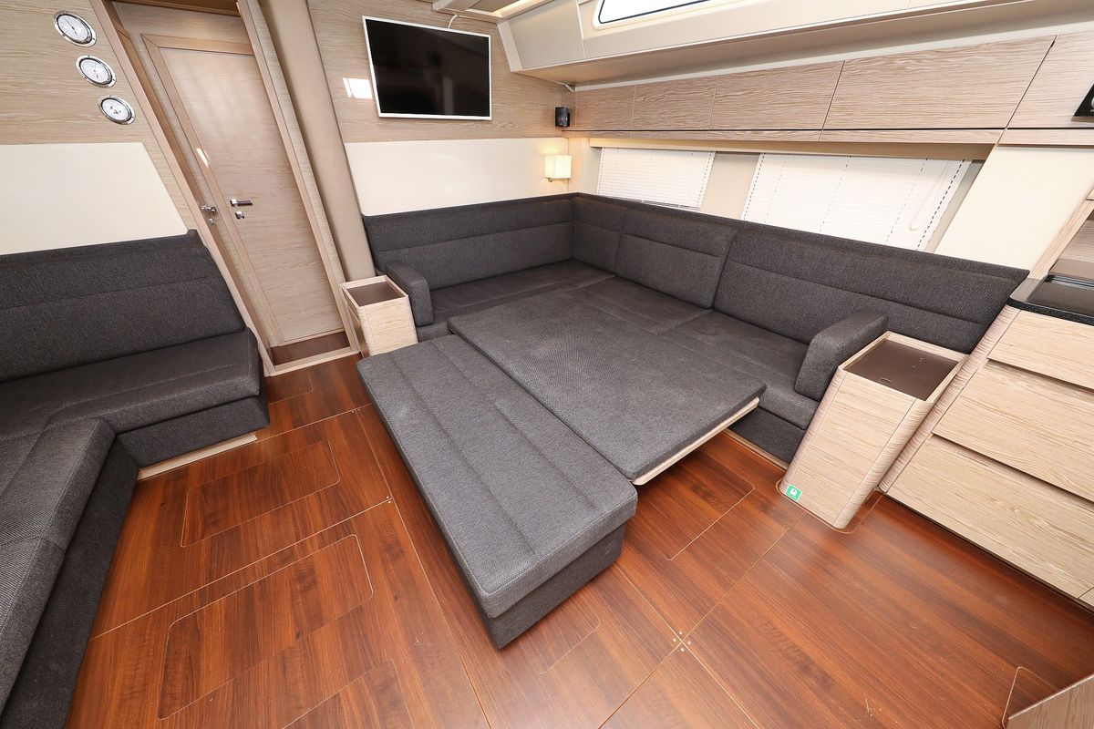 Salon of Simply The Best, a Hanse Yachts Hanse 548 sailboat at Grad Kaštela, Croatia