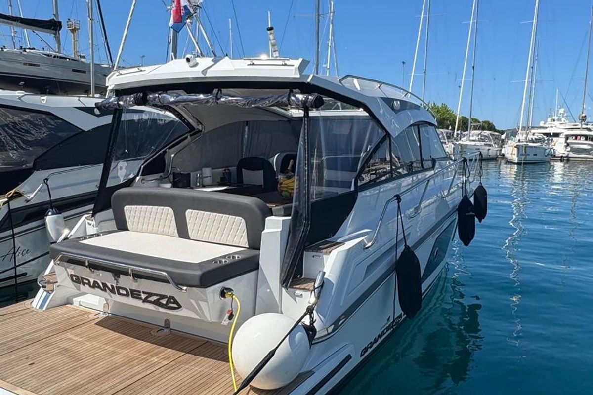 OTTI, a Grandezza 34 OC motorboat at Grad Trogir, Croatia