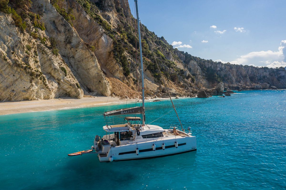 Head on Georgia, a Bali 4.1 catamaran at Preveza, Greece