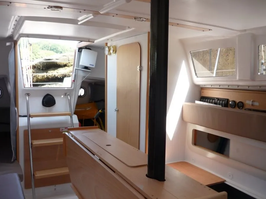 Salon of Telika, a Django 770 sailboat at Port Navalo, France