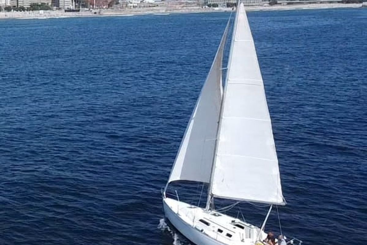 Exterior view of Esperanza, a Dufour 32 sailboat at Matosinhos, Portugal