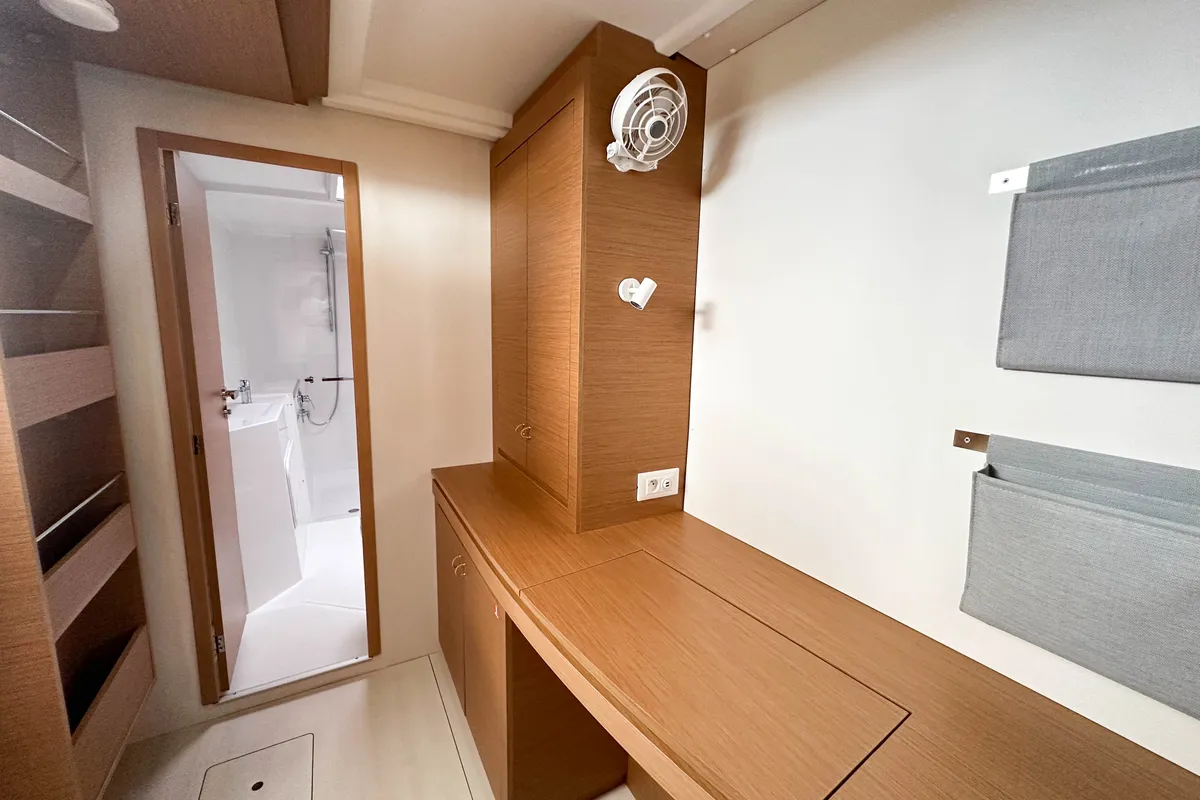 Cabin on Charrua, a Excess 11 catamaran at Palma de Mallorca, Spain