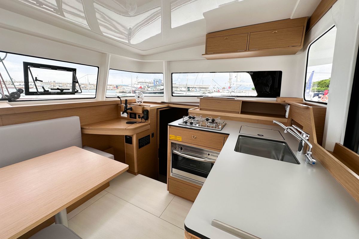 Galley of Charrua, a Excess 11 catamaran at Palma de Mallorca, Spain