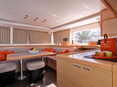 Galley of Le.One, a Lagoon 450 catamaran at Nettuno, Italy