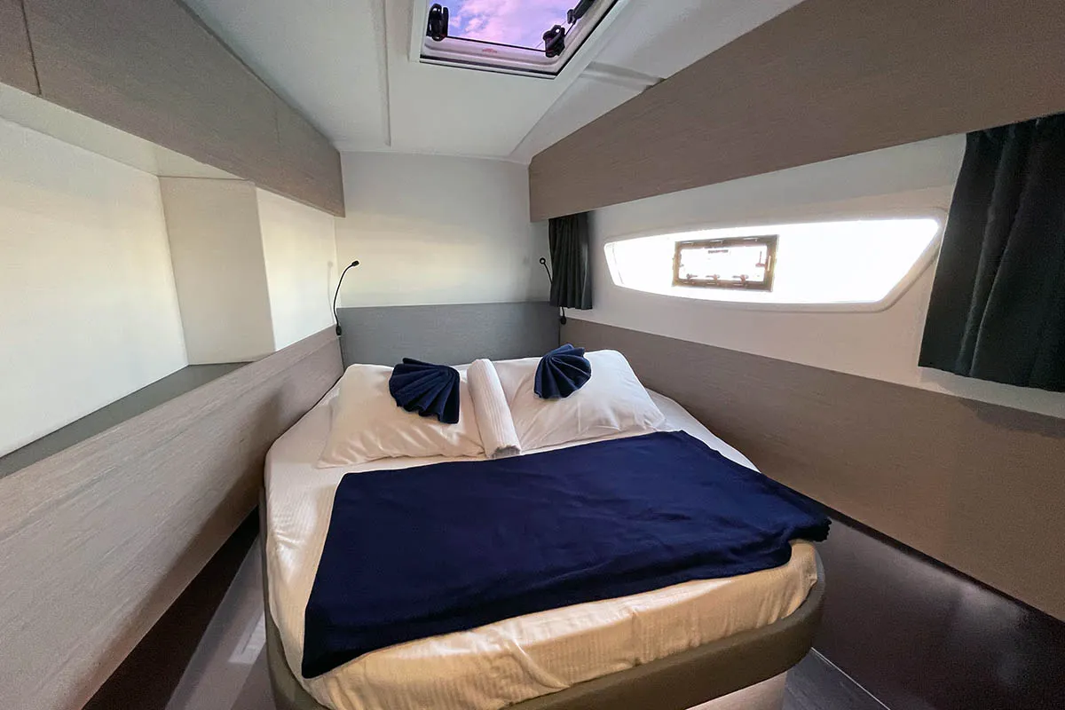 Cabin on Carpe Diem  - BVI, a Fountaine Pajot Astrea 42 catamaran at Road Town, British Virgin Islands