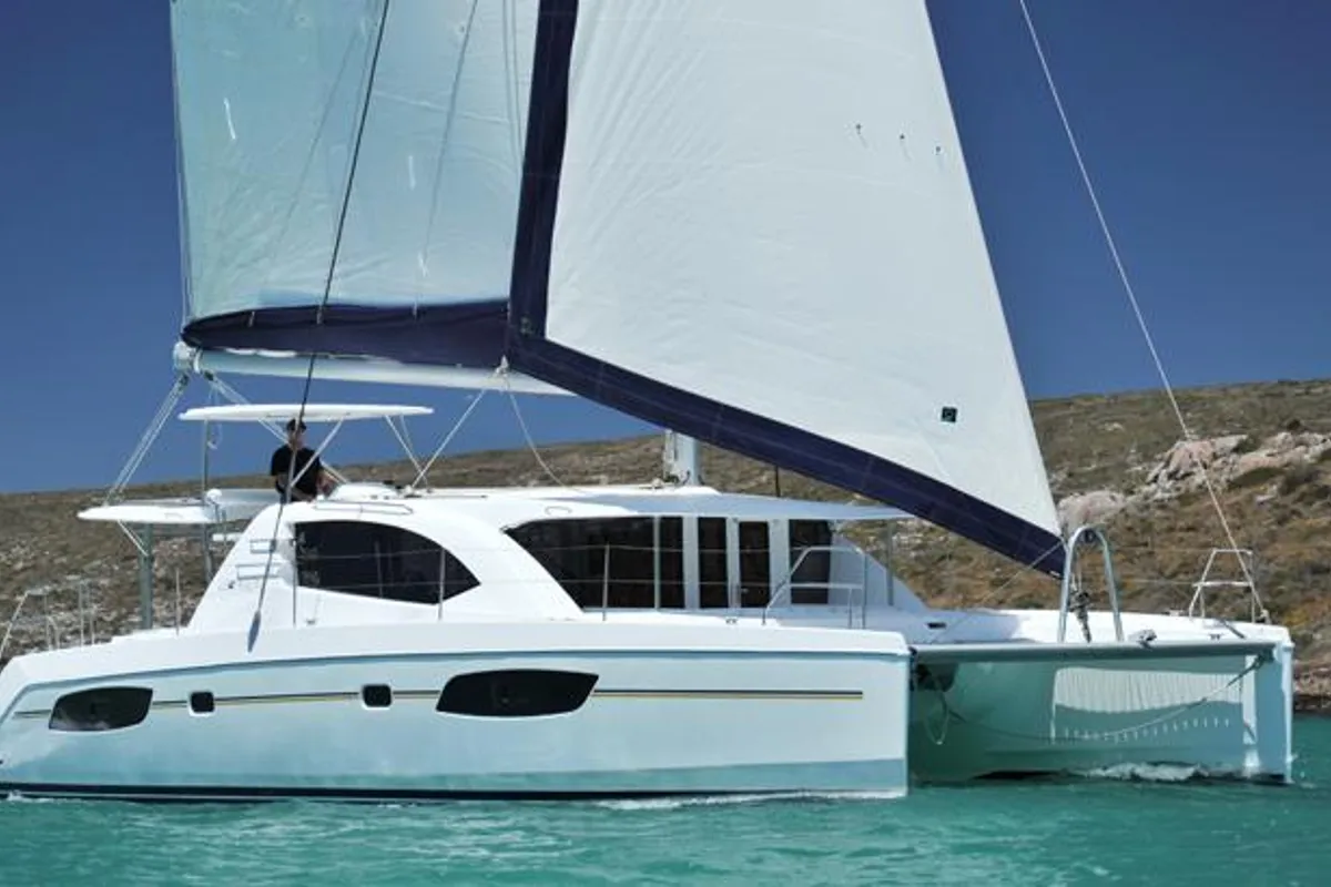 Exterior view of Boomer, a Leopard 44 catamaran at Seychelles, Eden Island Marina, Seychelles