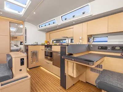 Galley of Private Dancer, a Hanse Yachts Hanse 460 sailboat at Grad Šibenik, Croatia