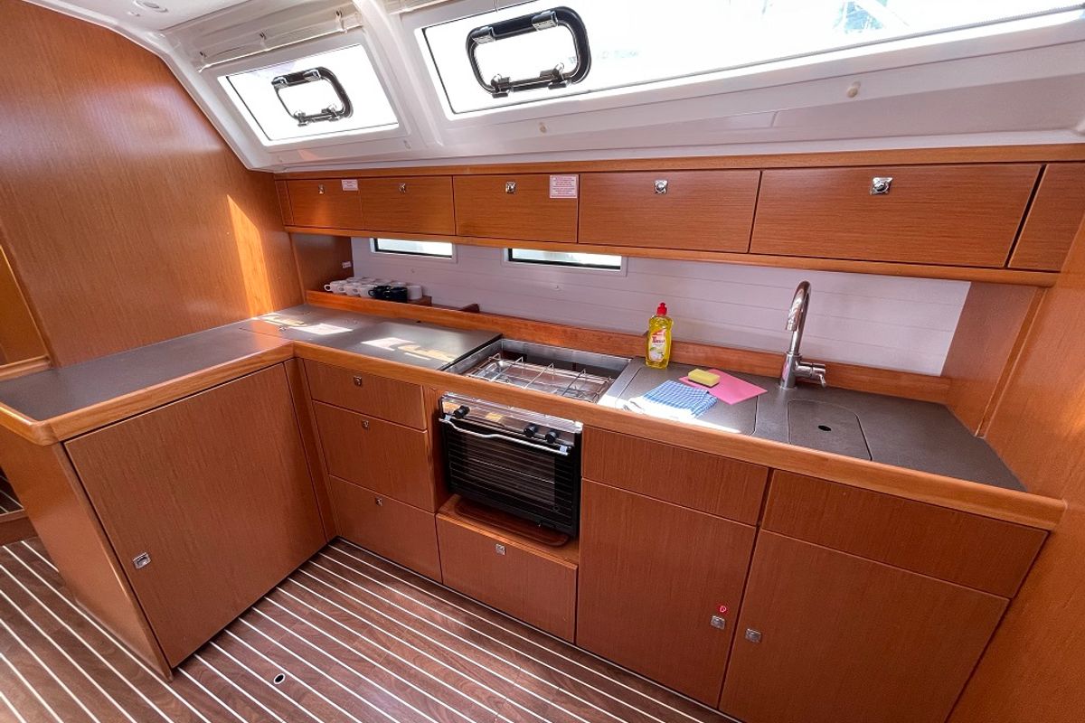 Galley of Alessandra, a Bavaria Cruiser 46 sailboat at Općina Sukošan, Croatia