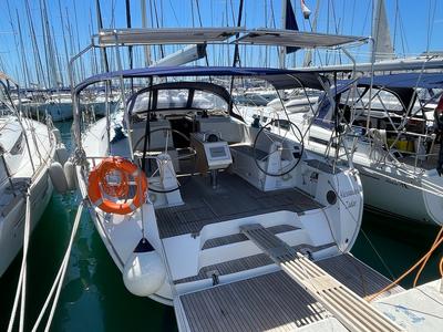 Cockpit of Alessandra, a Bavaria Cruiser 46 sailboat at Općina Sukošan, Croatia