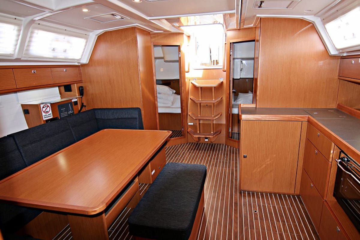 Salon of Alessandra, a Bavaria Cruiser 46 sailboat at Općina Sukošan, Croatia