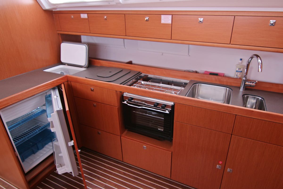 Galley of Alessandra, a Bavaria Cruiser 46 sailboat at Općina Sukošan, Croatia