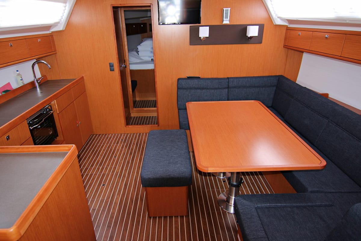 Salon of Alessandra, a Bavaria Cruiser 46 sailboat at Općina Sukošan, Croatia