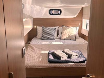 Cabin on Northcat 38, a Bali Catsmart catamaran at Preveza, Greece