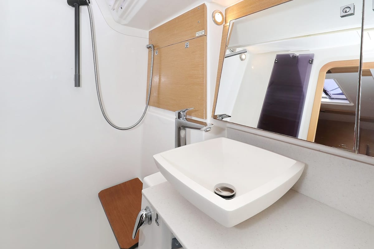 Head on Adriatic Office, a Dufour 430 GL sailboat at Grad Trogir, Croatia