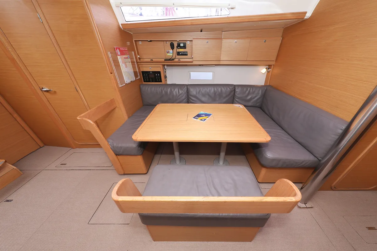 Salon of Adriatic Office, a Dufour 430 GL sailboat at Grad Trogir, Croatia