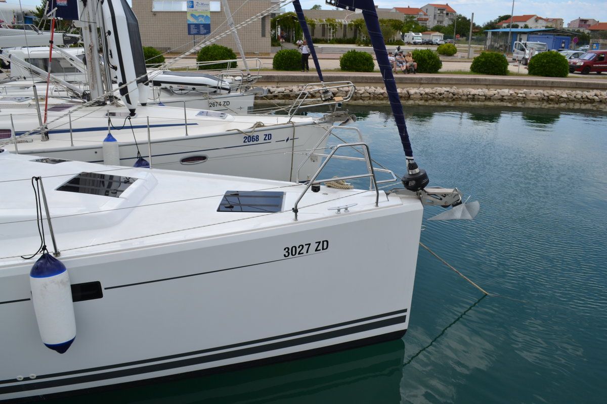 Deck of Vega, a Hanse Yachts Hanse 415 sailboat at Općina Sukošan, Croatia