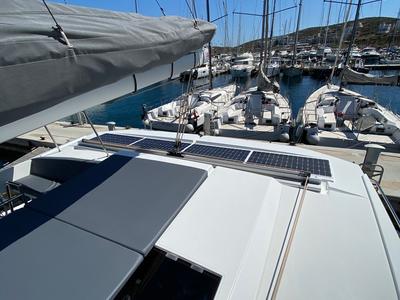 Deck of ION, a Fountaine Pajot Astréa 42 catamaran at Municipal Unit of Kranidi, Greece