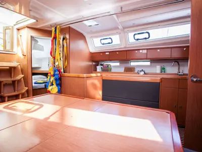 Galley of Amore, a Bavaria Cruiser 46 sailboat at Municipal Unit of Lefkada, Greece