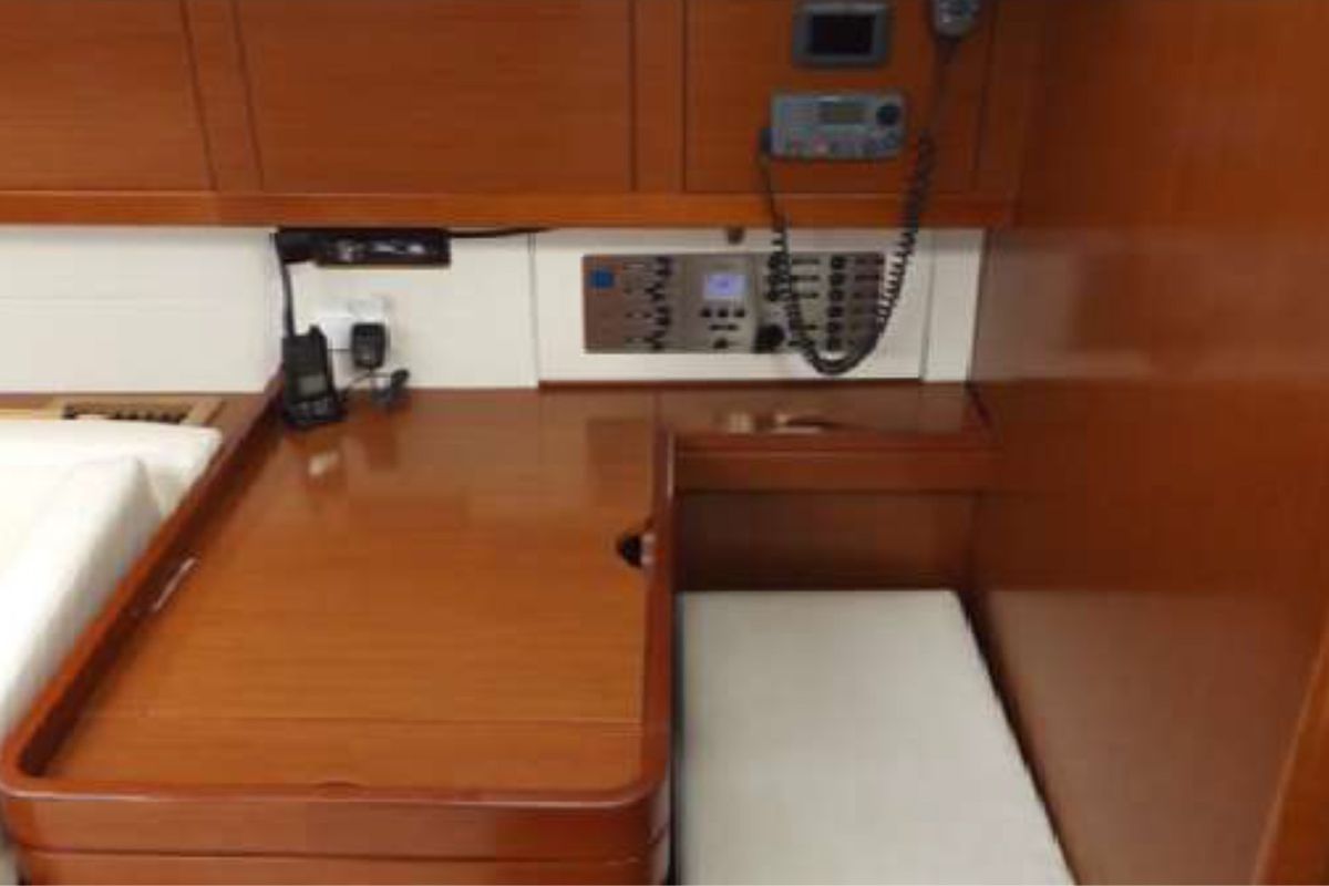 Salon of IN COMPLIANCE, a Beneteau Oceanis 50 sailboat at Kalkara, Malta