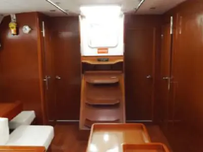 Salon of IN COMPLIANCE, a Beneteau Oceanis 50 sailboat at Kalkara, Malta