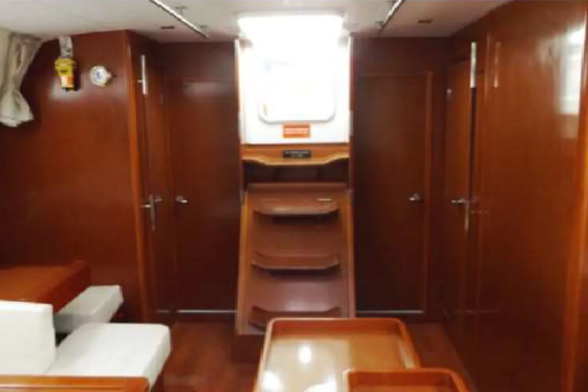Salon of IN COMPLIANCE, a Beneteau Oceanis 50 sailboat at Kalkara, Malta