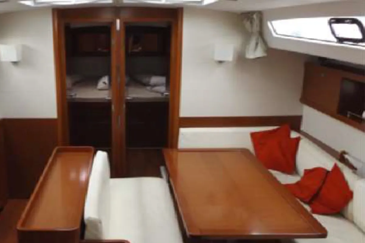 Salon of IN COMPLIANCE, a Beneteau Oceanis 50 sailboat at Kalkara, Malta