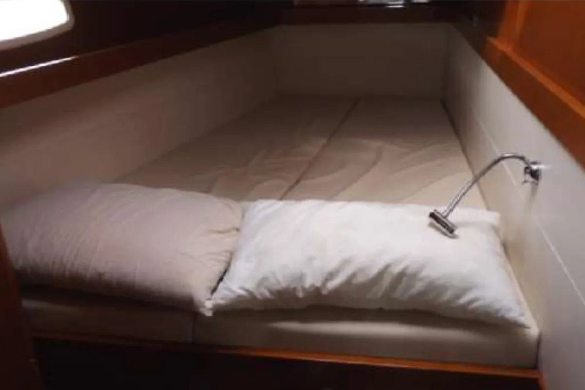 Cabin on IN COMPLIANCE, a Beneteau Oceanis 50 sailboat at Kalkara, Malta
