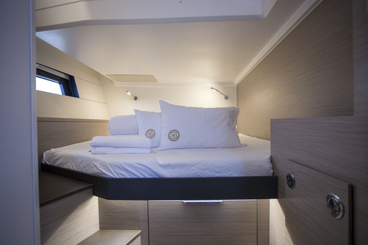 Cabin on White Pearl, a Hanse Yachts Hanse 460 sailboat at Grad Šibenik, Croatia