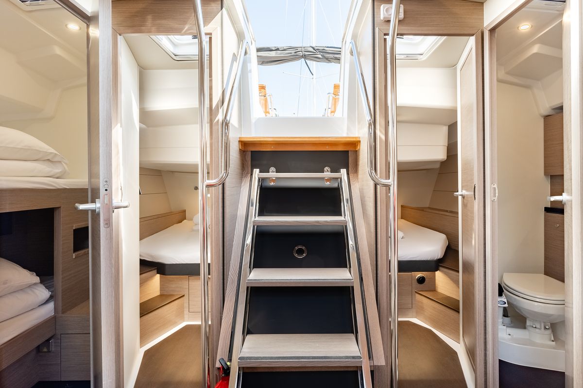 Salon of White Pearl, a Hanse Yachts Hanse 460 sailboat at Grad Šibenik, Croatia