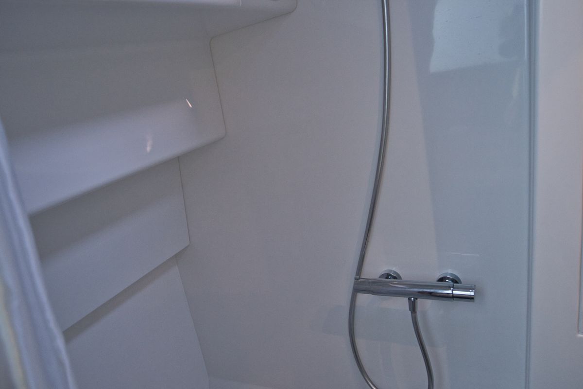 Head on Sky Ada II, a Fountaine Pajot Saona 47 catamaran at Marmaris, Turkey