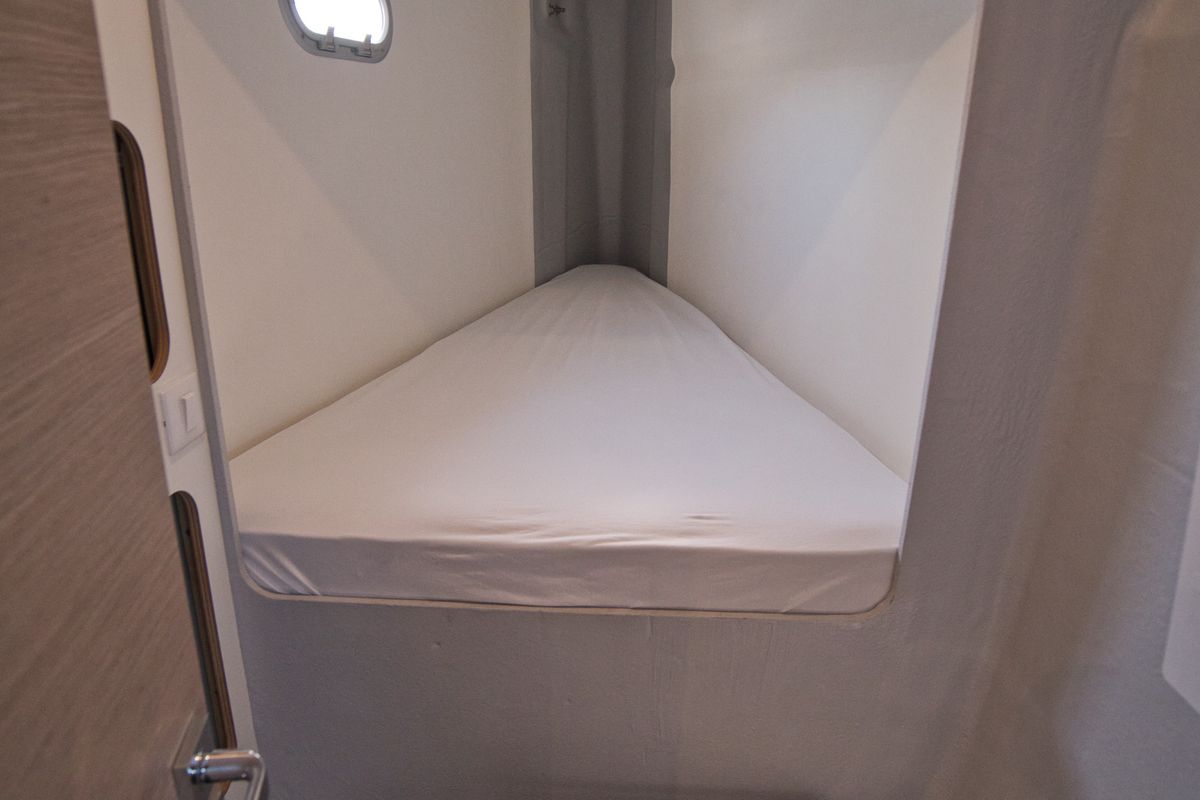 Cabin on Sky Ada II, a Fountaine Pajot Saona 47 catamaran at Marmaris, Turkey