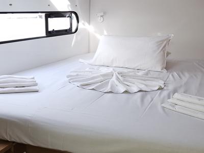 Cabin on STAR III, a Excess 11 catamaran at Alameda, United States