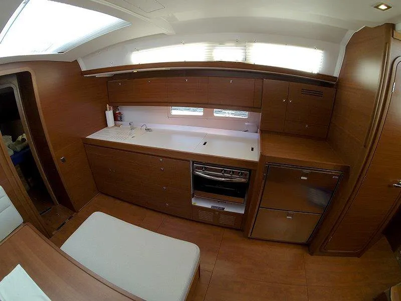 Galley of Private dancer II, a Dufour 460 GL sailboat at Grad Šibenik, Croatia