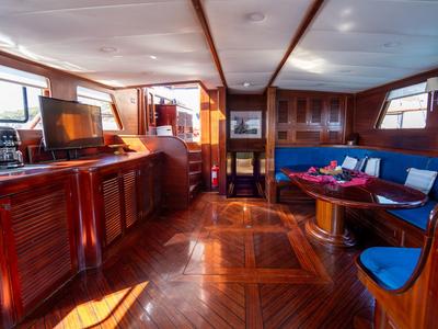 Salon of Capricorn 1, a Custom Made Capricorn 1 yacht at Lavreotiki Municipal Unit, Greece