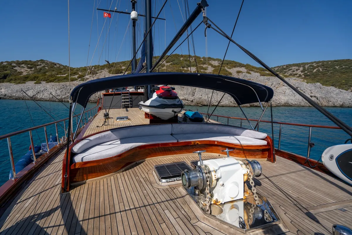 Deck of Capricorn 1, a Custom Made Capricorn 1 yacht at Lavreotiki Municipal Unit, Greece