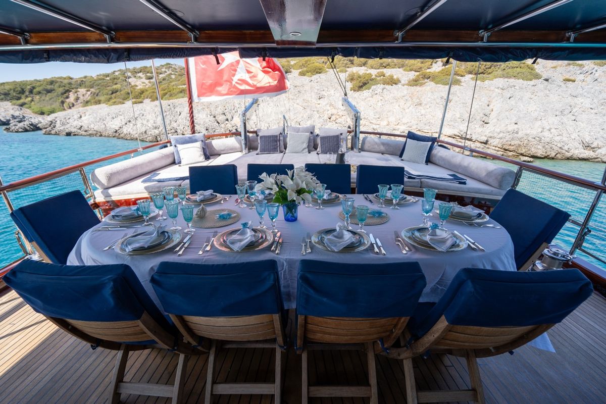 Deck of Capricorn 1, a Custom Made Capricorn 1 yacht at Lavreotiki Municipal Unit, Greece
