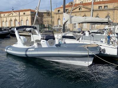 Exterior view of Salpa, a Salpa Soleil 26 motorboat at Grad Vodice, Croatia
