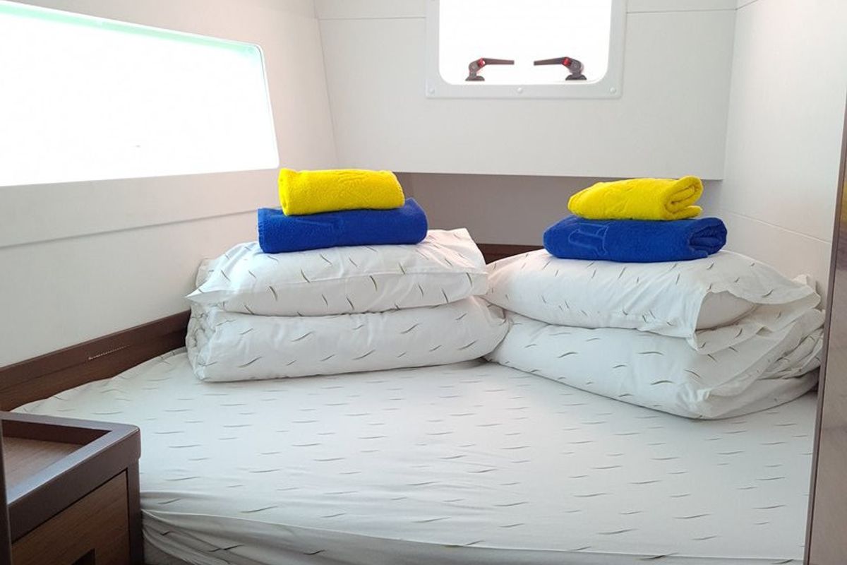 Cabin on Sailing Point, a Lagoon 40 catamaran at Split, Croatia