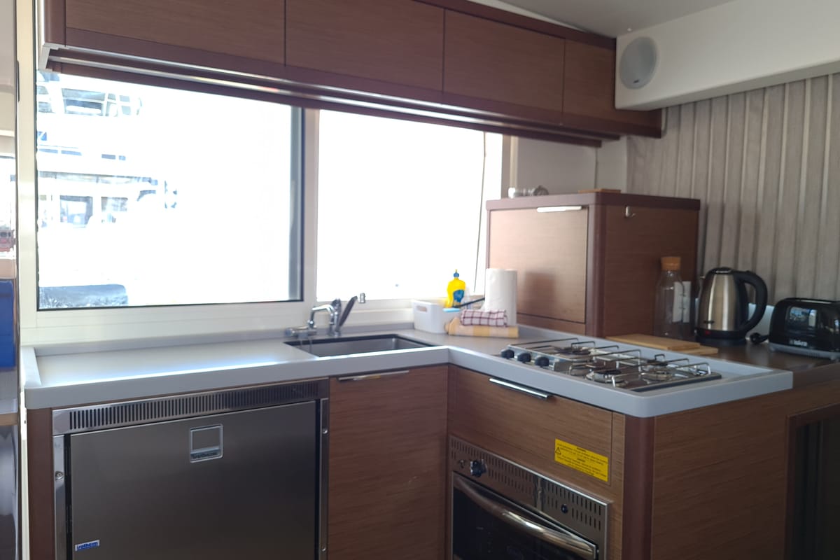Galley of Sailing Point, a Lagoon 40 catamaran at Split, Croatia