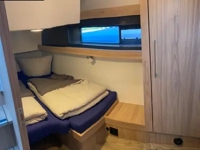 Fleesenqueen One, a Cobra Yachts Futura 40 Grand Horizon yacht at Göhren-Lebbin, Germany
