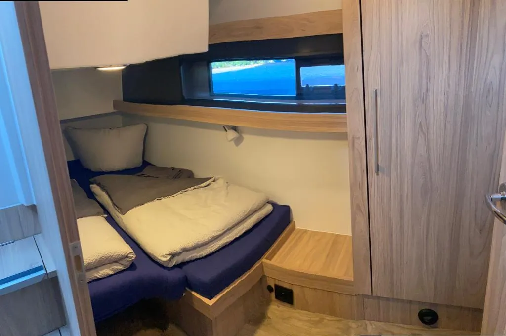 Fleesenqueen One, a Cobra Yachts Futura 40 Grand Horizon yacht at Göhren-Lebbin, Germany