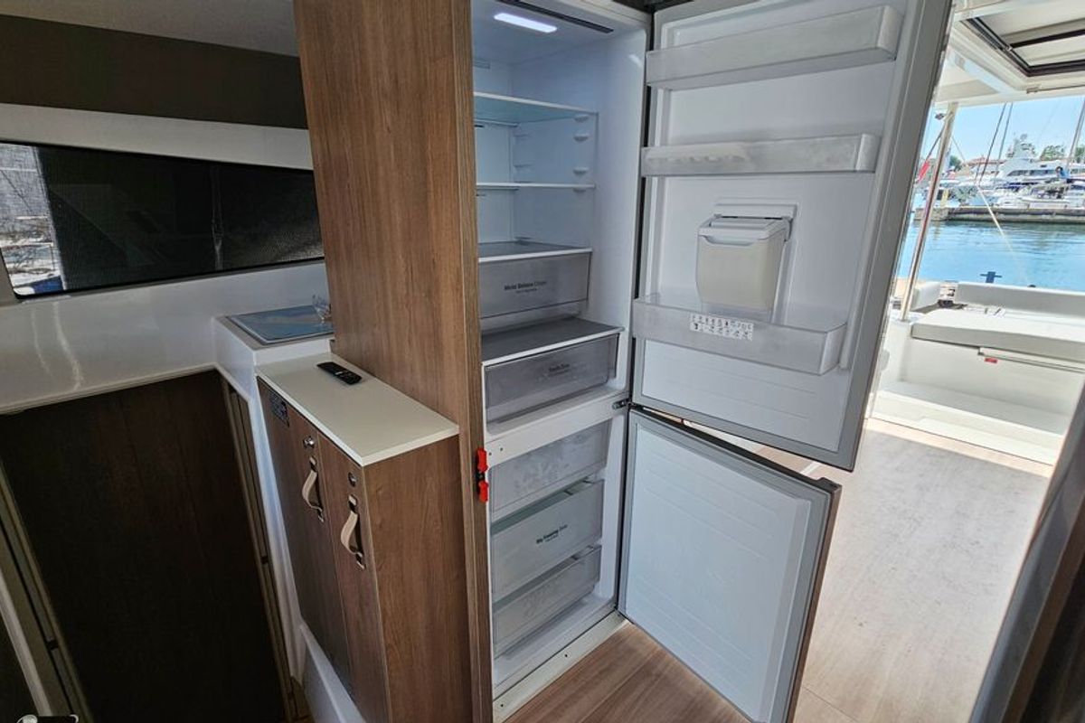Galley of Stairway To Heaven, a Bali 4.2 catamaran at Zadar, Croatia