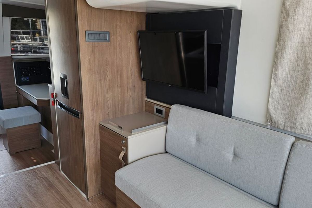 Salon of Stairway To Heaven, a Bali 4.2 catamaran at Zadar, Croatia