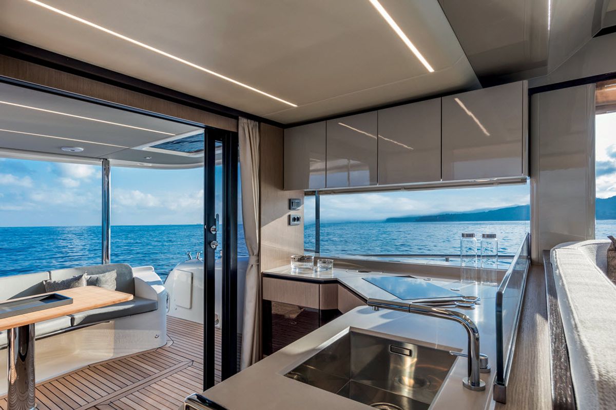 Galley of MY WAY, a Absolute Yachts Navetta 48 motorboat at Općina Rogoznica, Croatia