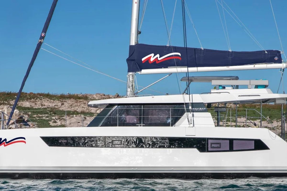 Exterior view of Moorings 4200/3/3 Exclusive, a Leopard 42 catamaran at Marigot, France