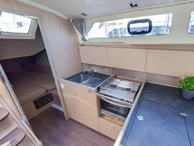 Galley of Luxa, a Beneteau Oceanis 41.1 sailboat at Split, Croatia